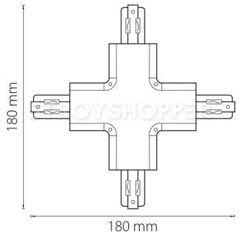 Соединитель X-образный трехфазный Lightstar Barra 504149